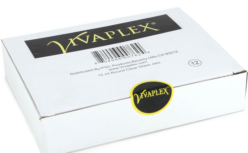 Vivaplex, 12, Clear, 15 ml (1/2 oz), Round Glass Jars, with Inner Liners and black Lids - Image 2